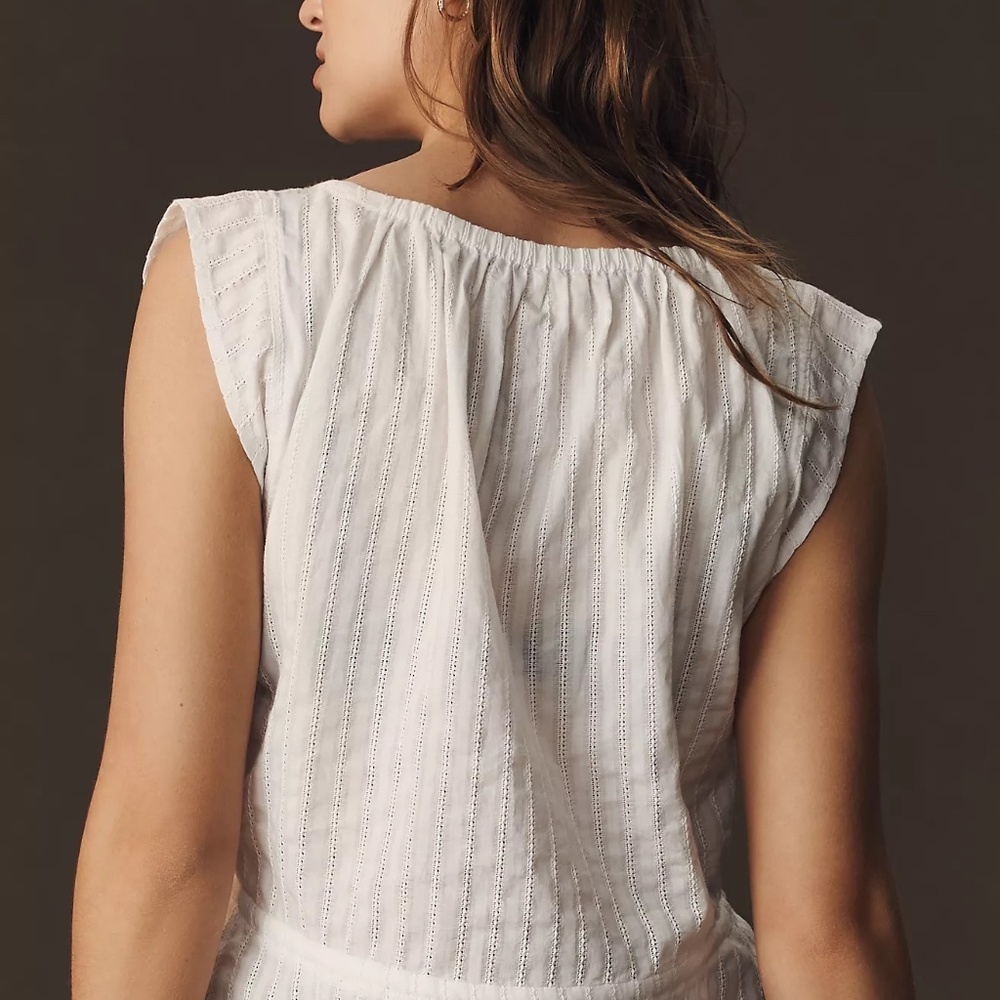 Anthropologie Top Blouse Tie-Waist Pilcro XL NEW - Picture 3 of 5